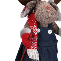 Peluche Élan de Noël de 50 cm pour la décoration de table, Poupée Festive pour Vitrine Hivernale, Vente Directe Usine