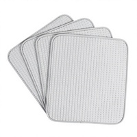 Tapis de séchage de vaisselle en microfibre super absorbant, grand format, pour comptoirs, éviers et égouttoirs, gris