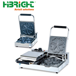 Highbright comercial eléctrico de acero inoxidable placa plana prensa parrilla Waffle Maker 1500W rebanadas antiadherentes restaurante Hotel Uso 1 - Product Image 6