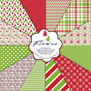 Lot de 12 feuilles de <span class=keywords><strong>papier</strong></span> de fond coloré pour carterie, matériel de scrapbooking et de création de cartes, thème Noël, très demandé - Product Image 2