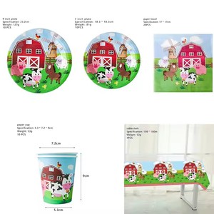 Decorazioni per Feste a Tema Animali della Fattoria, Piatti Usa e Getta con Design di Mucca e Maiale, Kit per Compleanni dei Bambini, Lauree, Celebrazioni Diwali - Product Image 3