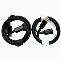 Cables de Datos USB Tipo C a Tipo C de Carga Rápida PD de 60 W y 3 A, 1 M/2 M/3 M, con Cubierta de PVC TPE Negra, Conductor de Cobre Puro, para iPhone y Android