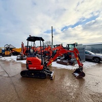 Mini-chenillard Kubota U17-3 haute flexibilité pour l'aménagement paysager et la démolition en intérieur, excavatrice légère de 3700 lb