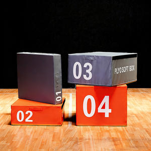 Ensemble de 4 boîtes de saut souples en mousse PVC collée de qualité supérieure, réglables en hauteur, pour le saut à la perche et le <span class=keywords><strong>pylo</strong></span> - Product Image 4