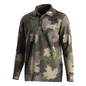 Camisa de Pesca para Hombre, Camisas Tácticas de Manga Larga con Protección Solar UPF 50+, Camisa con Estampado de Camuflaje, Polo de Pesca - Product Image 1