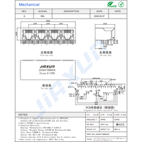 JIAXUN Proveedor JG46204BE Hembra Conectores Ethernet RJ45 de 4 Puertos con Módulos de Transformador Gige POE Conectores de Múltiples Puertos RJ45