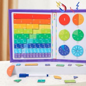 Aides pédagogiques magnétiques Montessori : Puzzle de cercles, matériel didactique magnétique pour l'apprentissage des fractions pour enfants - Product Image 4