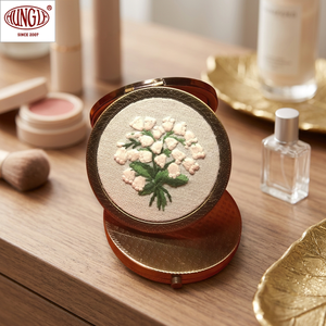 Elegant Embroidery Cosmetic <b>Mirror</b> Elegant Makeup <b>Mirror</b> for Girl - Product Image 3