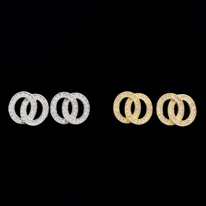 New Arrival Luxury <strong>Earrings</strong> Jewelry New Fashion Crystal Design Letter Stud <strong>Earrings</strong> <strong>for</strong> <strong>Women</strong> - Product Image 2