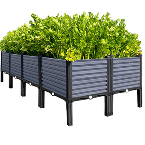 Rectangular <b>Plastic</b> Flower Pot <b>Planter</b> for Outdoor Courtyard Balcony Roof Vegetable Household Planting Box Special - Product Image 1