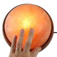 Lampe de sel de désintoxication des pieds en forme de demi-dôme rose pur de l'Himalaya, lampe de sel de désintoxication des pieds en forme de demi-dôme de l'Himalaya