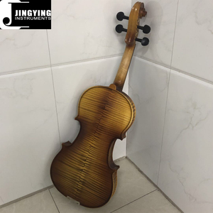 2024 Jingying Instrument à cordes de musique, vente en gros de pièces en ébène faites à la main JYVL-E400 violon léger café mat pratique jouant du violon - Product Image 3