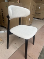 Fauteuil de Loisirs Nordique Moderne en Bois Massif avec Tissu pour Intérieur Hôtel, Restaurant, Café ou Meuble de Salon