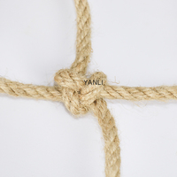 Filet en corde de chanvre décoratif de 3 mm, 2 m * 4 m, support pour plantes, filet en jute naturel, treillis en jute