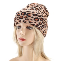 Best-seller Chapeau Jacquard Léopard pour femme Chapeau d'hiver polyvalent à la mode Impression numérique E-Commerce transfrontalier Article chaud