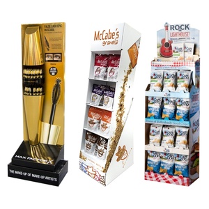 Custom Printed Foldable Cardboard Floor Displays for Food Candy Snacks <b>Drinks</b> Toys in Retail Store Promotions - Product Image 1