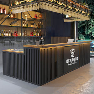 Conjunto de muebles de estilo industrial, mesa de mostrador de bar y armario de recepción para sala de billar, restaurante, Hotel, gimnasio - Product Image 3