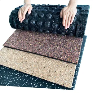 3cm Thick Gym Rubber Flooring Tiles Gym Rubber Floor Mat With EPDM Granules