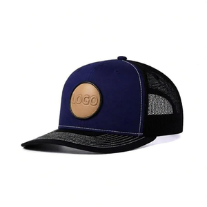 Gorra Trucker de 6 Paneles Azul y Blanca con Malla Trasera Ajustable, Gorra Casual de 6 Paneles con Logotipo Grabado en el Panel Frontal - Product Image 4