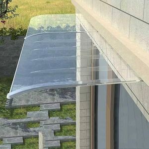 Tettoia in Policarbonato Resistente ai Graffi, Design Moderno Curvo e Trasparente, Copertura Antipioggia per Porte e Finestre, Pensilina per Casa e Muro - Product Image 2