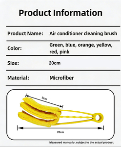 Brosse de nettoyage multi-usages pour <span class=keywords><strong>climatiseur</strong></span> de voiture, nettoyeur de fentes et de persiennes, brosse dépoussiérante pour grille d'aération de voiture - Product Image 2