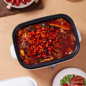 หม้อไฟฟ้าอเนกประสงค์ทรงสี่เหลี่ยม เซรามิก ยี่ห้อเทอร์โมส สำหรับใช้ในครัวเรือน - Product Image 5