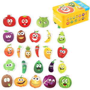 <span class=keywords><strong>Juego</strong></span> Montessori de Educación Temprana, Rompecabezas de <span class=keywords><strong>Cartas</strong></span> con Dibujos Animados de Tráfico, Animales y Frutas, <span class=keywords><strong>Juego</strong></span> de Emparejamiento - Product Image 6