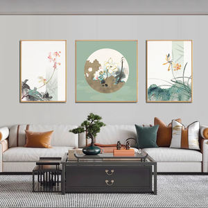 Noyau de <span class=keywords><strong>peinture</strong></span> sur soie traditionnelle, processus de feuille d'or, <span class=keywords><strong>peinture</strong></span> décorative de cadre en bois massif pour la <span class=keywords><strong>peinture</strong></span> de <span class=keywords><strong>triptyque</strong></span> de maison et de bureau - Product Image 4