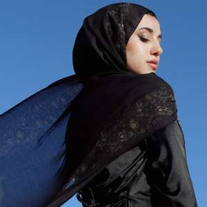 Offre Spéciale solide Modal arabe Polyester imprimé fleurs d'hiver foulard turc Hijabs pour les musulmans moyen-orient châle - Product Image 3