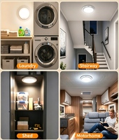 Lampes de plafond à détecteur de mouvement magnétique RGB rechargeables avec télécommande sans fil, lumière de placard à intensité variable, fonctionnant sur piles