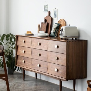 Commode en bois massif 1,6x0,4x0,85m, style scandinave, armoire de rangement autoportante, utilisation chambre et salon - Product Image 2