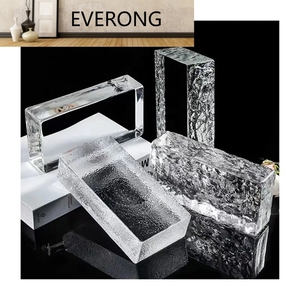 Ladrillo de cristal de fusión en caliente fabricantes al por mayor ladrillo de <span class=keywords><strong>vidrio</strong></span> de suelo fino ladrillo de pared de fondo sólido - Product Image 4