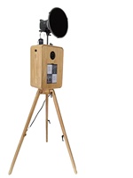 Photomaton en bois rustique avec trépied pliable, Wi-Fi intégré pour mariages et événements