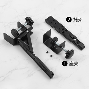 Extended Folding Bracket Adjustable Desktop Support Stand For <b>Computer</b> <b>Desk</b> Keyboard Wrist Rest No Drill Mounting Bracket - Product Image 1