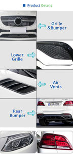 Pare-chocs de voiture Kit de carrosserie complet W166 ML Upgrade W166 GLE Class GLE63 Face Lift Facelift pour <span class=keywords><strong>Mercedes</strong></span> W164 M Class ML - Product Image 4