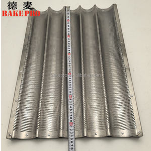 Bake Pro-Bandeja de aluminio antiadherente para hornear, bandeja de metal para <span class=keywords><strong>baguette</strong></span> ondulada de cuatro canales y cinco ranuras, para hornear comercial, para hornear - Product Image 4