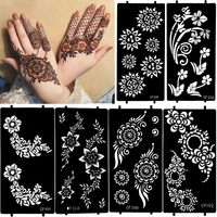 Pochoirs et Gabarits de Tatouage Corporel Temporaire Tendance, Motifs Assortis, Réutilisables, pour Main, Pied et Impression Artistique Manuelle