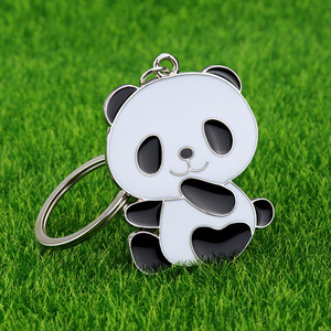 Portachiavi Creativo Personalizzato in Lega di Zinco a Forma di Panda Cartone Animato, Souvenir da Viaggio, Piccolo Ciondolo - Product Image 4