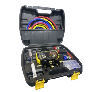 Juego de manómetro de 4 válvulas de aire acondicionado con válvula de bola Compatible con refrigerantes R1234yf <span class=keywords><strong>R134A</strong></span> y R600a R290 - Product Image 6