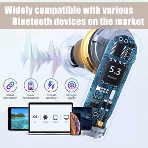 Huien <strong>Bluetooth</strong> Headset <strong>bluetooth</strong> 5.3 Headphones with 4 Enc <strong>Microphone</strong> Called Noise Reduction 40hrs of Wireless Ear Headset - Product Image 5