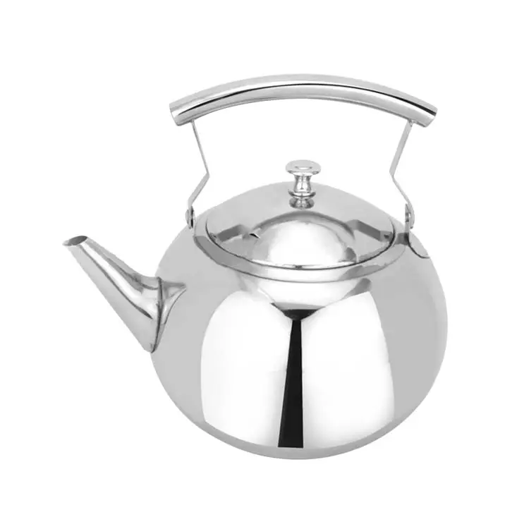 Ev paslanmaz çelik çay su ısıtıcısı ile 1.5L 2L gümüş altın renk demlik Metal saplı ve süzgeç