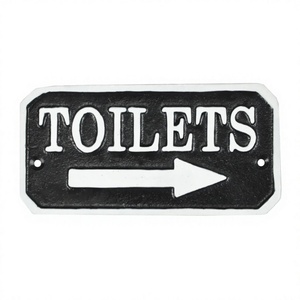 Panneau de porte et de toilette mural Plaque murale en fonte d'aluminium Plaque murale décorative en métal Panneau général personnalisé bon marché - Product Image 1