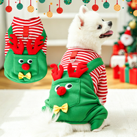 Costume de renne amusant pour chien, tenue de Noël pour animal de compagnie, manteau chaud d'hiver pour chien, harnais, laisse, vêtements pour animaux de compagnie, pull pour petits et grands chiens
