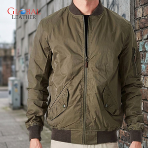 Blouson Bomber en Cuir GLOBAL pour Homme, Hiver, Imperméable, Matelassé, Col à Capuche, Fermeture Éclair, Service OEM, Style Urbain - Product Image 1