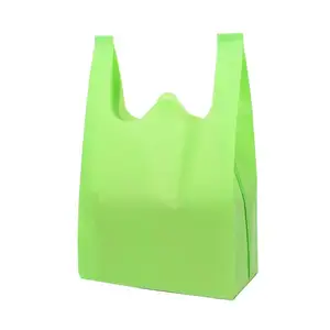 Wholesale Custom Recycled Tshirt Shopping Bag Biodegradable Large Capacity Printed Pattern W U Non Woven Bag