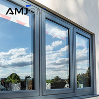 Fenêtre à battant insonorisée en aluminium fenêtre standard australien Fenêtres modernes en aluminium Fenêtres et portes en aluminium à double vitrage