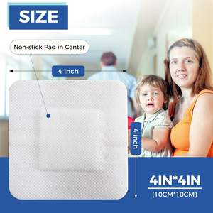 Ukuran besar 10cm X 10cm non-tenun kain kasa perban luka perekat diri penutup Pulau steril - Product Image 2