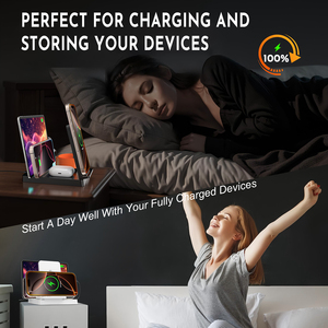 Nouvelle Station de Recharge Magnétique Sans Fil Pliable 5-en-1 30W avec Lumière Ambiante et Logo Personnalisé, Double Bobine <span class=keywords><strong>USB</strong></span> Type-C – Édition 2026 – Vente Flash - Product Image 5