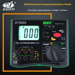 Megóhmetro Digital Multifunción de Alta Precisión para Pruebas de Resistencia de Tierra, Secuencia de Fases y Voltaje, Rango 5500 - Product Image 3