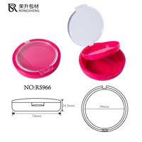 Boîte compacte ronde pour maquillage en marque privée, emballage cosmétique en plastique personnalisé pour poudre pressée, blush, bronzer